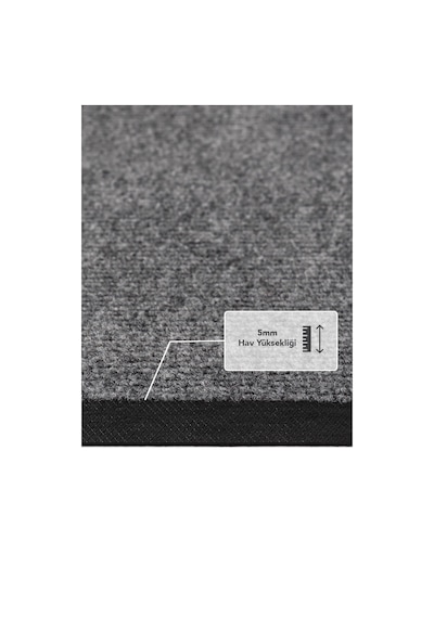 Ps019a Gri Kaymaz Taban Nem Alıcı Toz Alıcı Kapı Önü Paspası Uv Dayanıklı 40x60 Cm