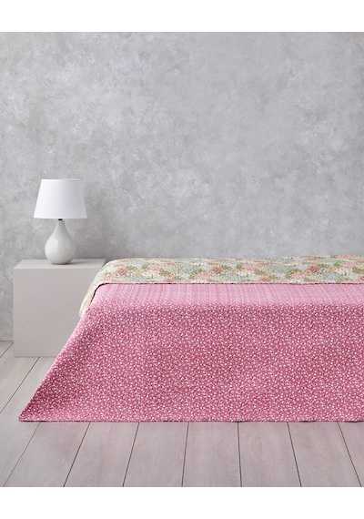 English Home Blossom Bouquet Çift Kişilik Çok Amaçlı Örtü 200x220 Cm Pembe Pembe