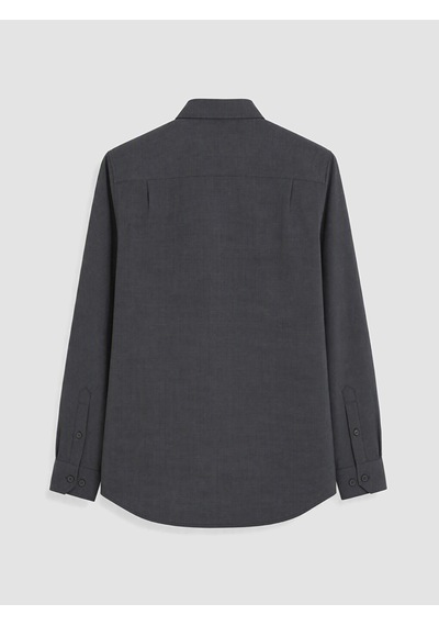 Lcwaıkıkı Classic Antrasit Regular Fit Armürlü Erkek Gömlek