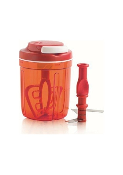 Tupperware Süper Şef 2 Orta Boy - Kırmızı / Doğrayıcı Rondo Turuncu