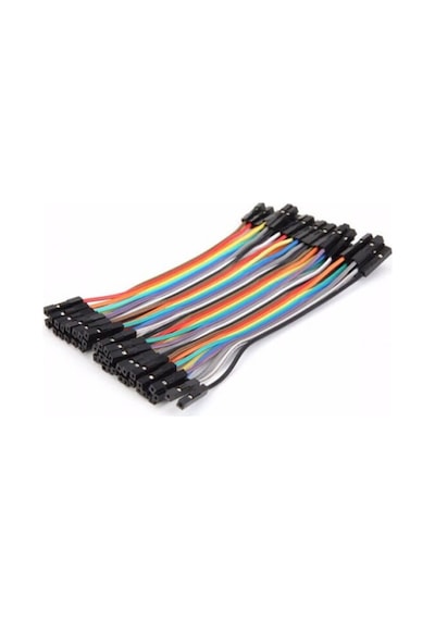 Wozlo 10cm Ayrılabilen Jumper Kablo 40 Pin Dişi - Dişi Dupont Kablo Breadboard Kablo