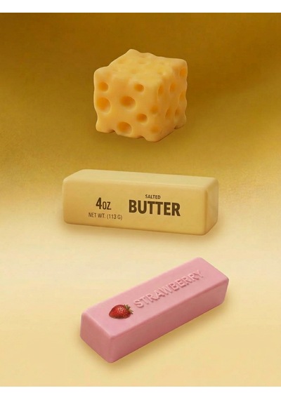 1 Cheese+ 2 Butter Squishy Slow Rising Peynir+terayağ Sukuşi Üçlü Set