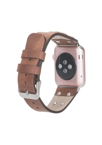 Apple Watch Uyumlu Deri Kordon Cross 42-44-45mm St Tn02 Diğer