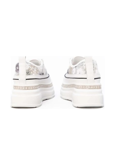 Guja 25y423-6 Gizli Dolgu Pulpayetli Kadın Sneaker Ayakkabı Gri