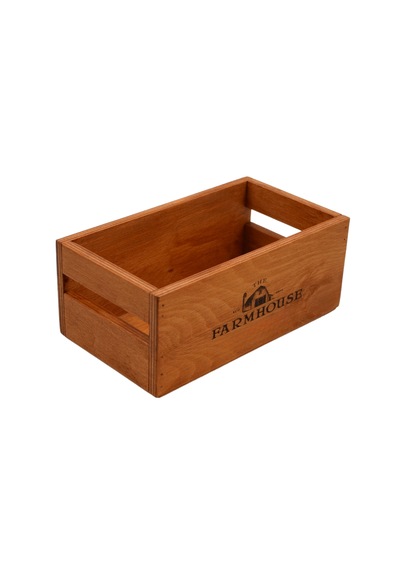 Farmhouse Ahşap Organizer 25cm X 16cm Genişlik, 9cm Yükseklik Çok