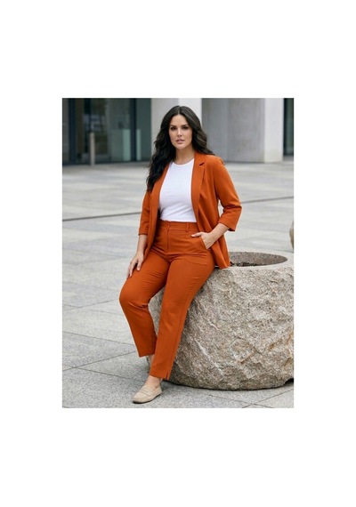 Hanezza Yeni Sarap Rengi Kadın Blazer Ceket Büyük Beden Takım Elbise Uyumlu Kremit - 5553107 Kremit Hanezza Yeni Sarap Rengi Kadın Blazer Ceket Büyük Beden Takım Elbise Uyumlu Kremit - 5553107 Kremit