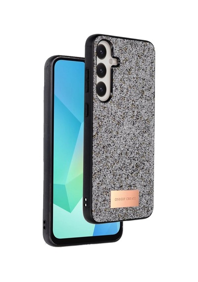 Onegif Samsung Galaxy Uyumlu, A16 5g Bright Simli Kapak - Gümüş