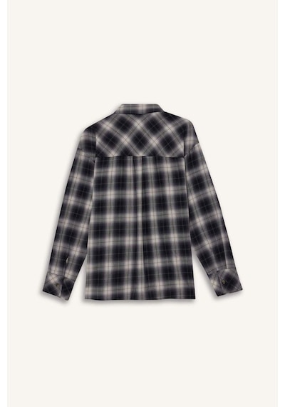 Defacto Oversize Geniş Kalıp Kareli Flanel Uzun Kollu Gömlek G0502ax25aunv173 Lacivert Defacto Oversize Geniş Kalıp Kareli Flanel Uzun Kollu Gömlek G0502ax25aunv173 Lacivert