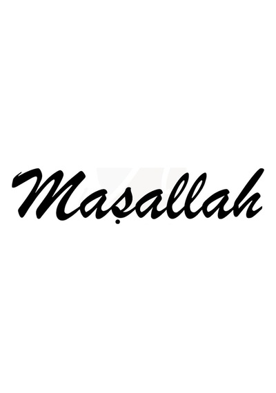 Maşallah Yazısı Oto Sticker Siyah 30 6 Cm