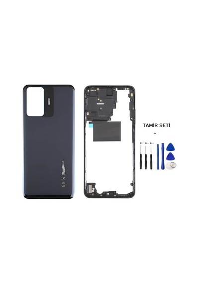 Xiaomi Redmi Note 12s Full Kasa Arka Kapak Takım Siyah - Tamir Seti