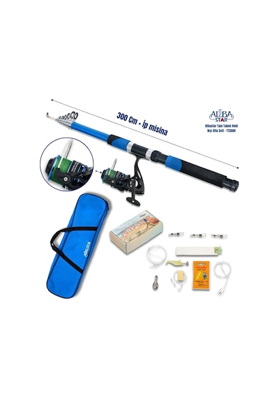 Albastar Tam Takım Hobi Kıyı Olta Seti - 300Cm Kamışla - 300Cm-Standart