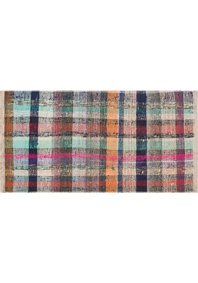 Karışık Rengi El Dokuma Çaput Pala Yün Kilim