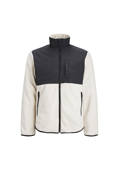 Jack & Jones Yüksek Yakalı Polar Ceket - Marvin 12235864 Moonbeam Koyu Siyah