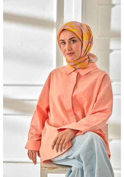Silk Home Velora Eşarp 161001-31 Pudra Vizon, Sarı, Somon, Turuncu, Gri