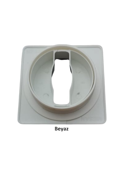 Adilon Masaüstü Kablo Kanalı Deliği Kapağı, Kare, Beyaz 6 Cm