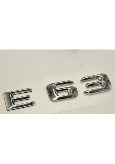 Benz E63 Bagaj Krom Metal 3M 3D Yazı Logo