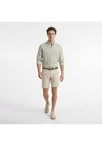 Nautica Erkek Yeşil Regular Fit Keten Gömlekdüzw65103t