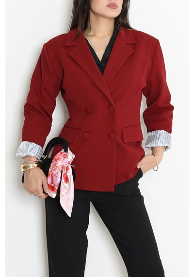 Modi Blazer Ceket Bordo - 8797.179. Açık Bordo