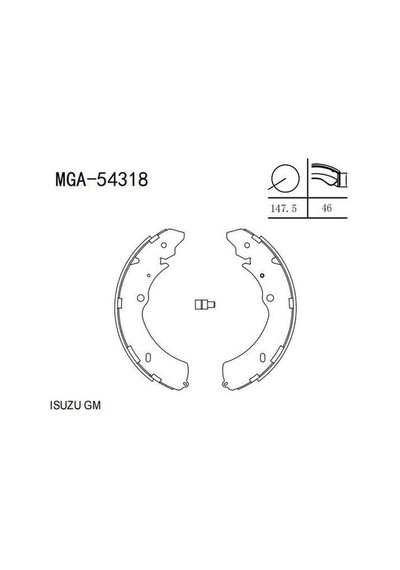 Mga 54318 Fren Balatası Pabuç Kampana Arka Isuzu D-max 2002 Dmax4 4 08 8973026361