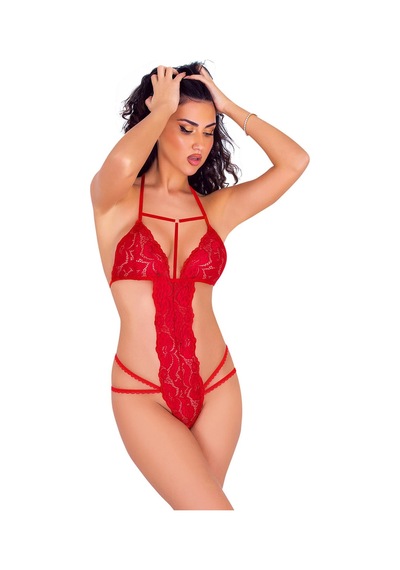 Sistina Kırmızı Dantelli Bodysuit - 917