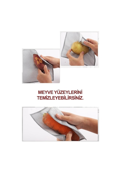 Dish İnox Çift Katmanlı Çizmez Bulaşık Teli 5'li