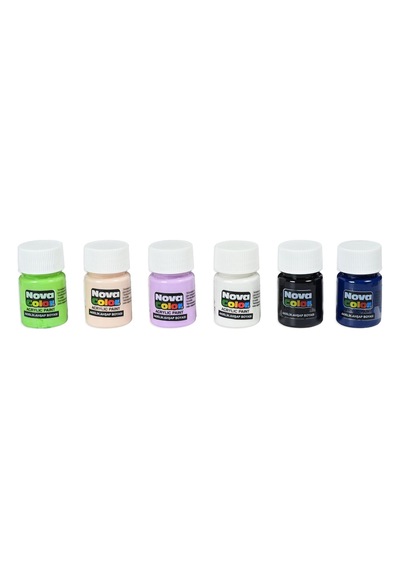 Nova Color Akrilik Boya 24 Renk X 17 Ml Şişe Renkli