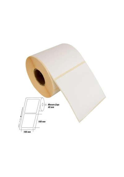 Tanex Eco Termal Barkod Etiketi 100 Mm X 100 Mm 40 Mm Çaplı 500'lü 1 Rulo 50