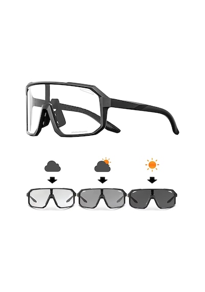 Kendinden Kararan Photochromic Bisiklet Outdoor Gözlük Sürüş Balık Av Gözlükleri Siyah
