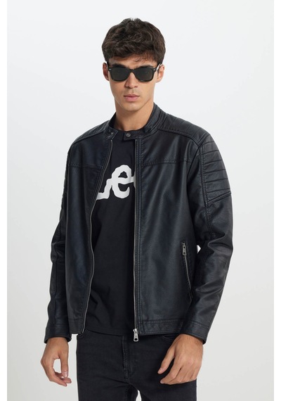 Lee Regular Fit Fermuarlı Siyah Erkek Ceket L242469001 Siyah