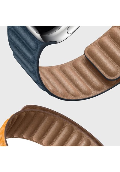 Apple Uyumlu  Watch  Series 10 42mm Mıknatıslı Deri Kordonkayış-ky24-1