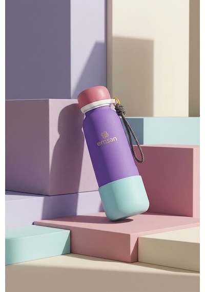 Emsan Thermos Bottle Çelik Sızdırmaz Termos 500 Ml Mor Purple