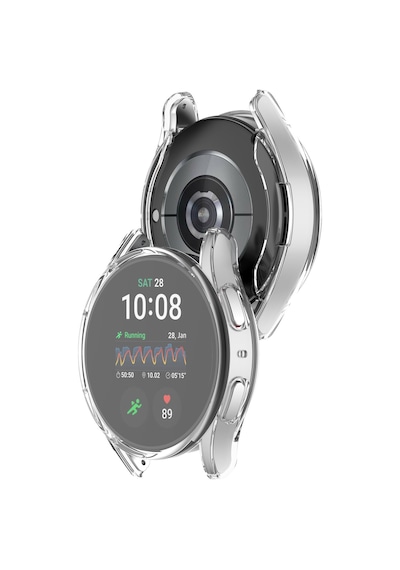 Samsung Galaxy Watch 7 44mm Uyumlu Kasa Ekran Koruyucu 360 Tam Koruma Kılıf Kapak Şeffaf