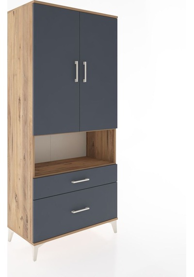 Hyperion Dolap 2 Raflı 2 Çekmeceli Tek Askılı 88x44x195 Çam-a... Çam Hyperion Dolap 2 Raflı 2 Çekmeceli Tek Askılı 88x44x195 Çam-a... Çam