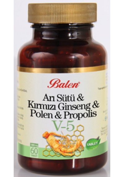Balen V-5 Arı Sütü&Kırmızı Ginseng&Polen&Propolis