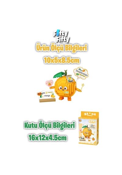 Loz Micro Block Serisi Sevimli Portakal 330 Parça Oyuncak Yapım Seti Fflz-8819