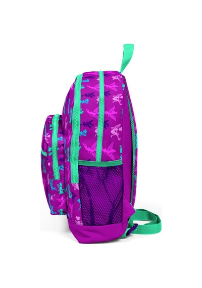 Coral High Kids Koyu Pembe Su Yeşili Peri Desenli Dört Bölmeli Okul Sırt Çantası 23109
