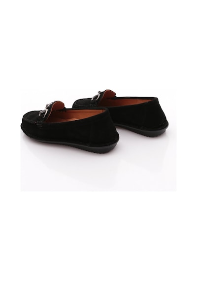 Dgn E224 Kadin Loafer Ayakkabi Siyah Süet