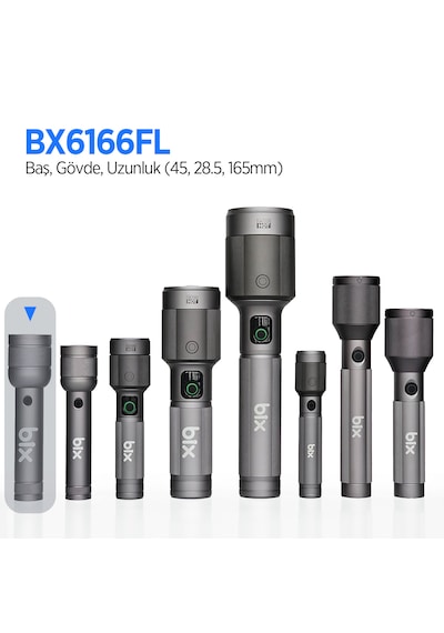 Bix Bx6166fl 3w Led 1500 Lümen, Şarjlı Uzun Menzilli El Feneri Gri Bix Bx6166fl 3w Led 1500 Lümen, Şarjlı Uzun Menzilli El Feneri Gri