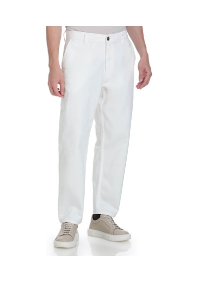 Saykı Beyaz Regular Fit 5 Cep 100% Pamuk Kot Pantolon 2948380 Beyaz