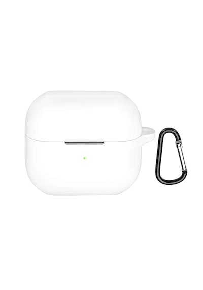Forzacase Samsung Galaxy Buds 3 / 3 Pro İle Uyumlu Anahtar Askılıklı Bluetooth Kulaklık Kılıfı - Fc1123 Beyaz