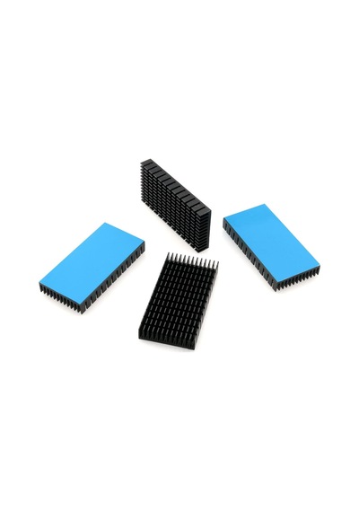 4 Adet Büyük Isı Emici Alüminyum Siyah Soğutucu Palet Soğutucu Pcb Kartı Led Anakart İçin, 80 X 40 X 11 Mm/3,15 Diğer