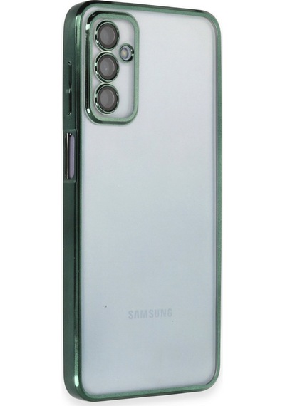 Samsung Galaxy M23 Uyumlu Kılıf Lensli Silikon - Yeşil