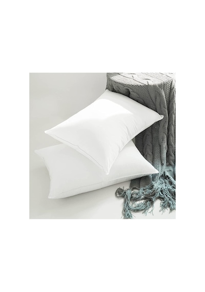 2 Adet Nonwonen Kumaş Silikon Yastık 50x70 Saf Silikon Dolgulu Yüksek Kalite Uyku Yastığı Beyaz
