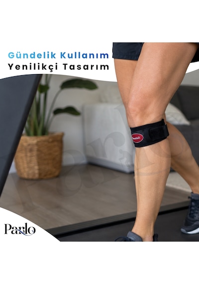 Parlo Ortopedik Tendon Bandı 2'li Set Ayarlanabilir Silikon Pedli Diz Altı Destek Bandı