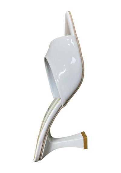 Miçe Shoes Kadın İnce Topuk Abiye Günlük Terlik Beyaz - 873684040 Beyaz