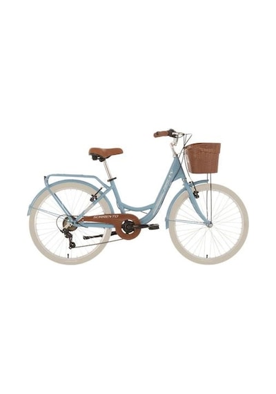 Bisan Sorrento-s Kadın Şehir Bisikleti 36cm V 24 Jant 7 Vites Bebe Mavi Silver Çok Renkli