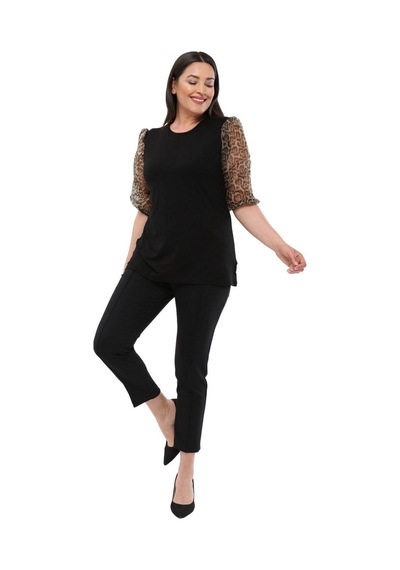 Hanezza Kadın Büyük Beden Siyah Leopar Desenli Bisiklet Yaka Balon Kol 42-54 Viskon Pamuklu Bluz S. Leopar - 37122063 S. Leopar Hanezza Kadın Büyük Beden Siyah Leopar Desenli Bisiklet Yaka Balon Kol 42-54 Viskon Pamuklu Bluz S. Leopar - 37122063 S. Leopar