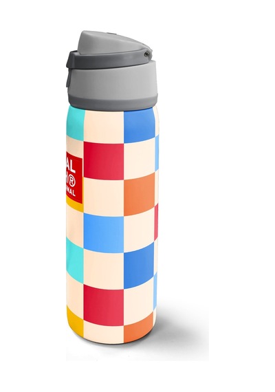 Coral High Çok Renkli Dama Desenli Pipetli Ve Direkt İçim Çelik Termos 800 Ml 38503 Çok Renkli