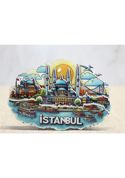Ahşap İstanbul Temalı Magnet Alk4598