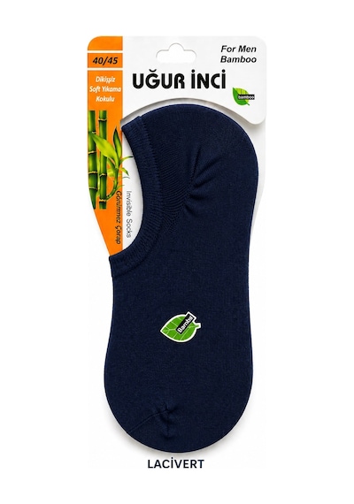 Uğur İnci Erkek Bambu Babet Çorap Dikişsiz Yumuşak 3'lü Paket Lacivert